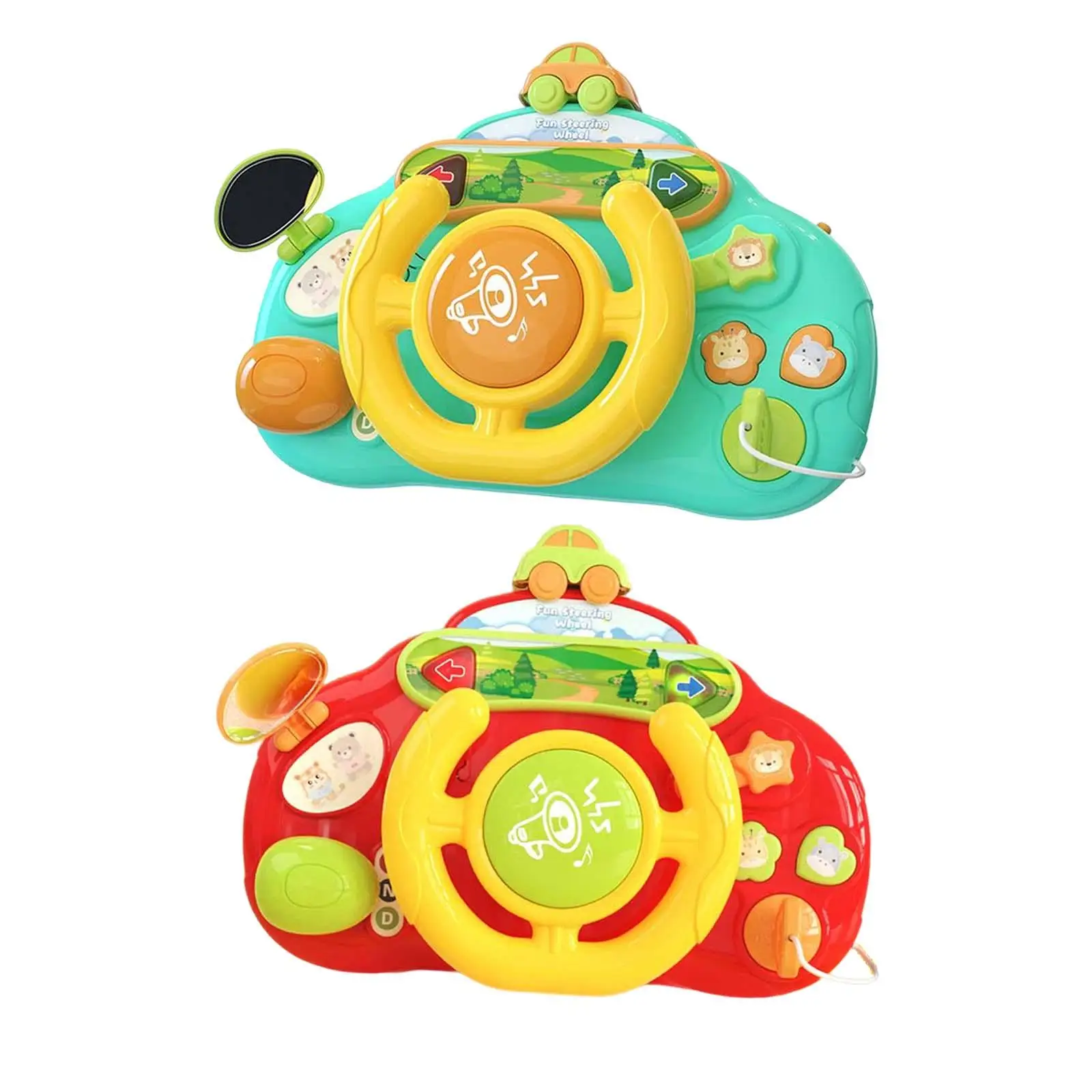 Musical Simulation Steering Wheel Car Seat Toy Vocal Toys Car Driving Toy Funny