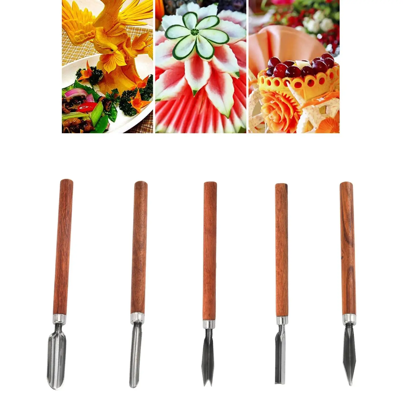 Portable Carving Knife Stainless Steel Vegetable Fruit Slicing Cutting Food Engraving Sculpting