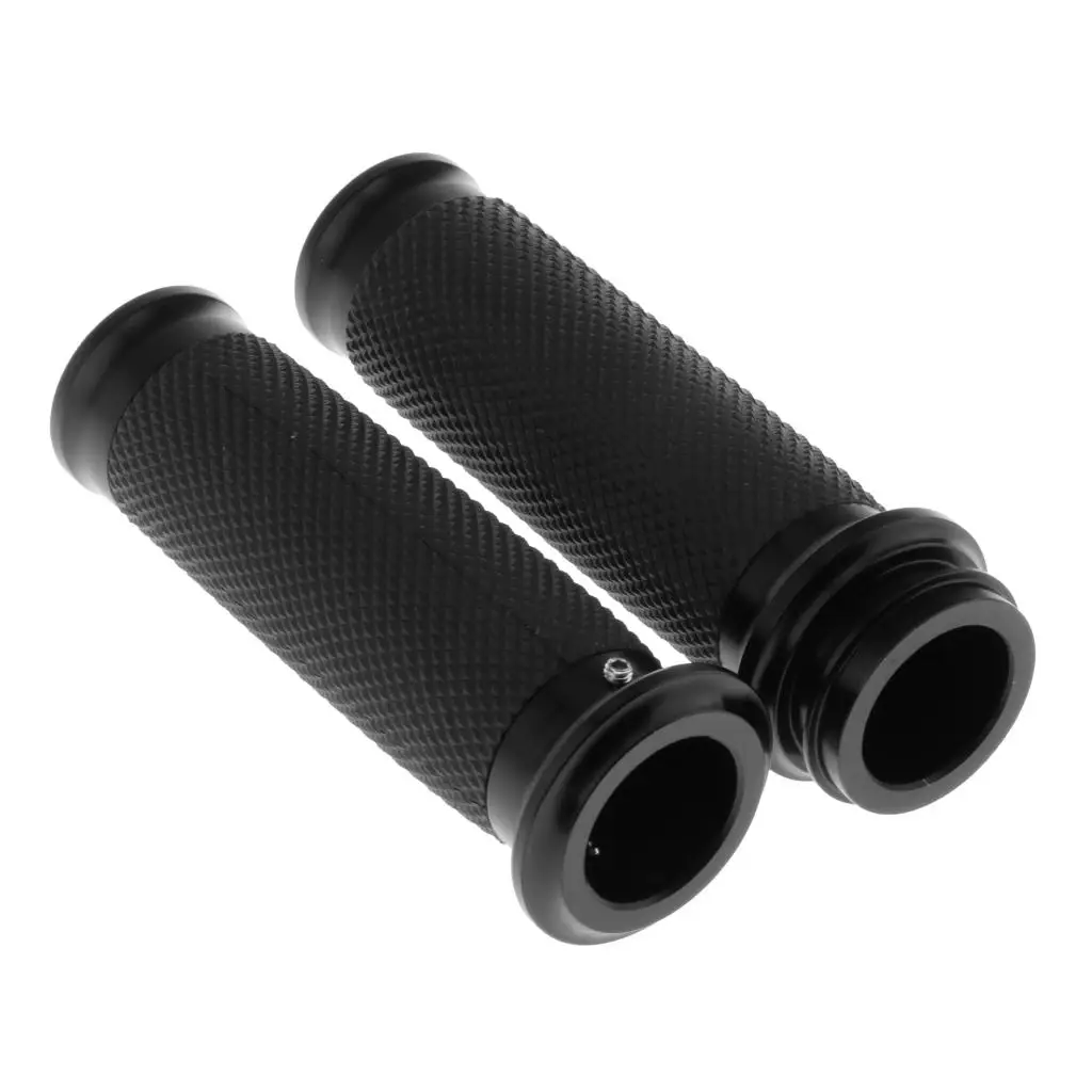 Black Motorcycle Grips Anti-slip Better Cobtroling le Bar for