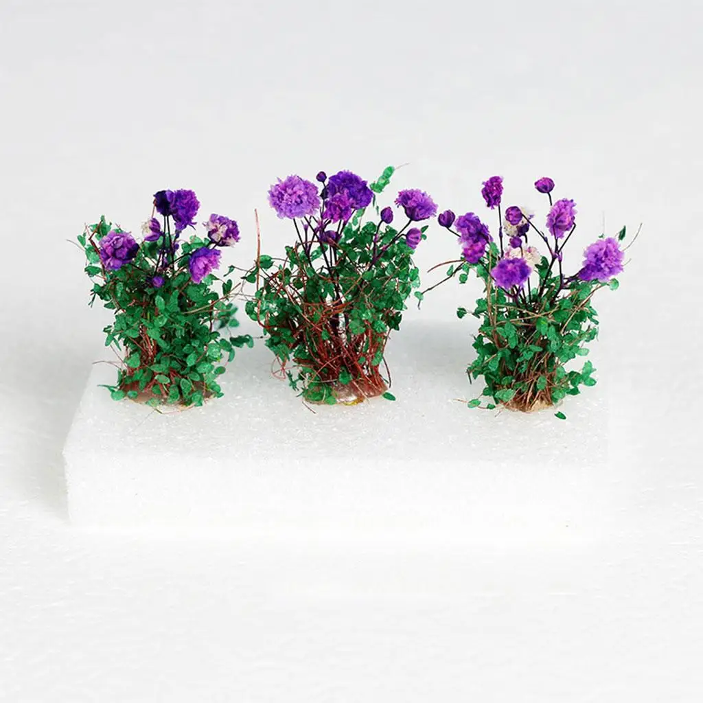   Miniature Flower Cluster Static Model for Railway Landscape, , Train, Landscape Design Model,