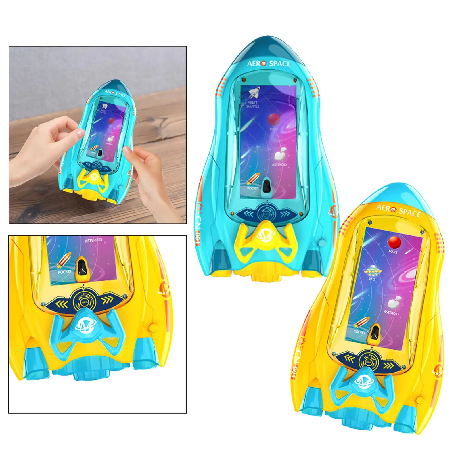 Space Adventure Game Kids Car Simulation Steering Wheel Toy with Music Pretend Play Educational Toys for Kids Boys Holiday Gifts
