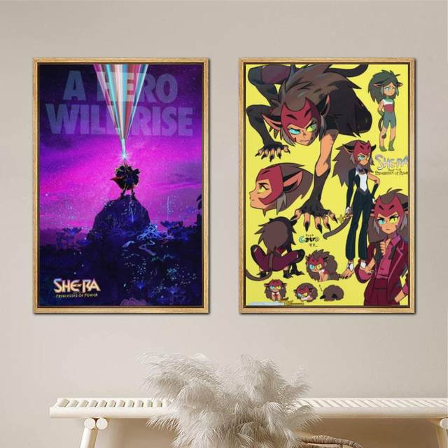 She-Ra and the princesses of power black deals framed posters Catra and Adora