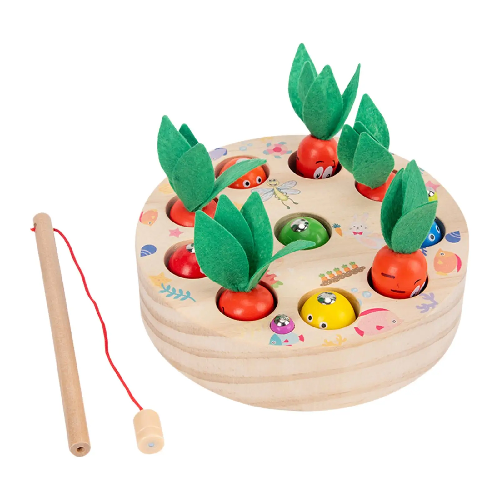 Educational Wooden Fishing Game Fine Motor Skill Learning Toy Montessori Toys for game Activity Birthday Interaction
