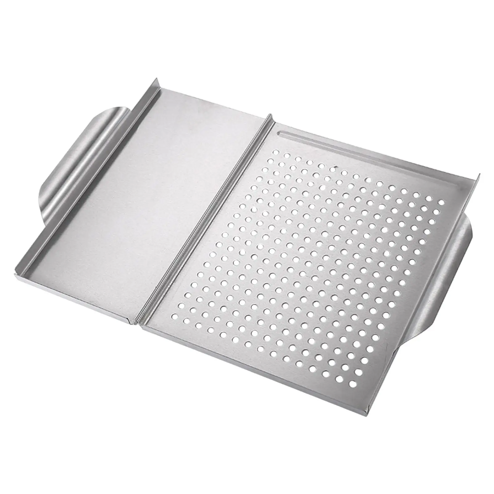 Stainless Steel Grill Topper Grid Nonstick Grill Basket with Holes Grilling Tray