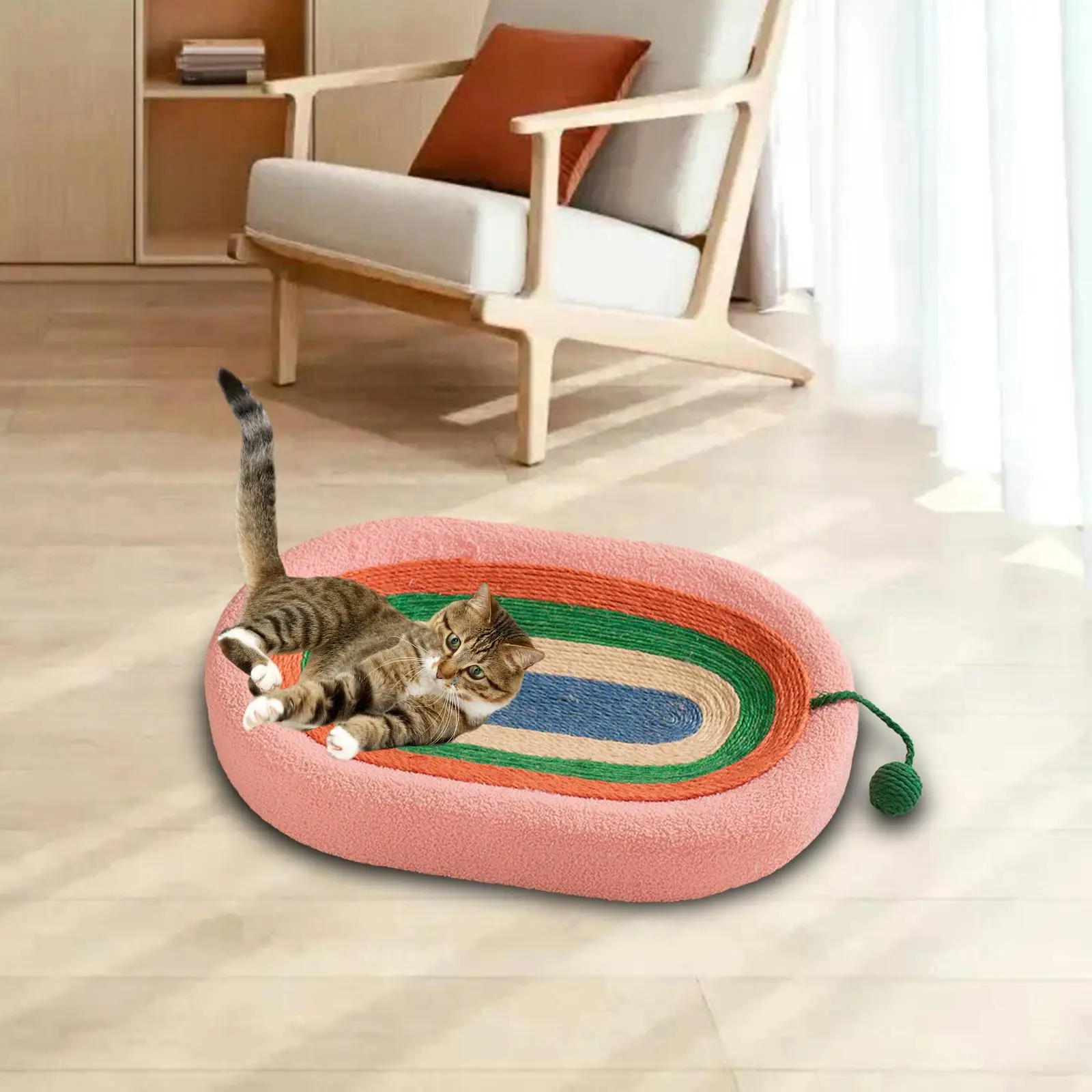 Cat Scratcher Board Lovely Prevents Furniture Damage Wear Resistant Scratch Pad Cat Kitty Training Toy for Furniture Protection