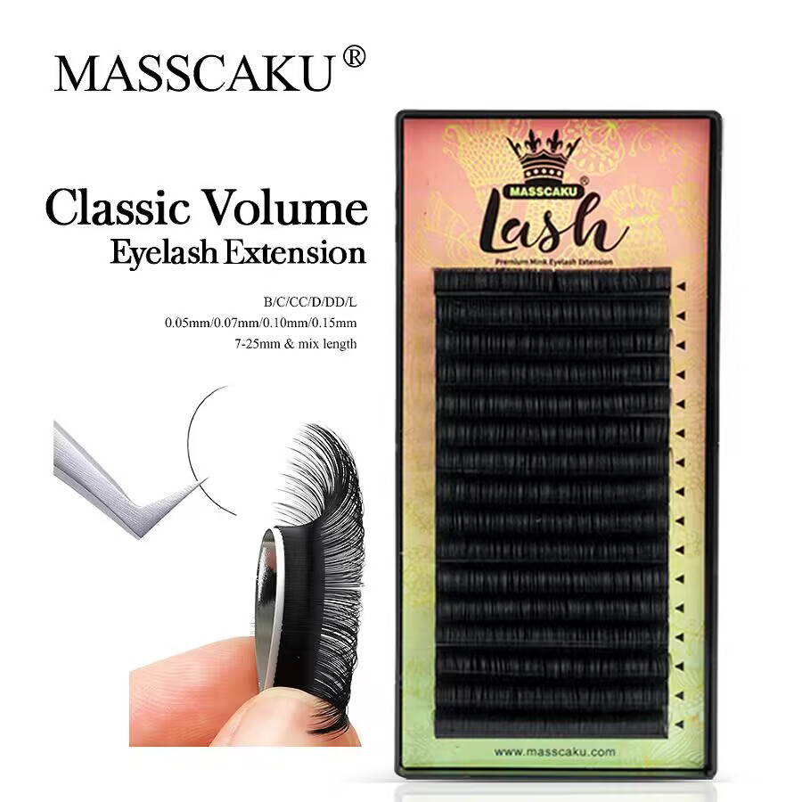 Best of MASSCAKU Most Popular C D CC DD Classic Lashes Matte Black False Individual Eyelashes Extension Russian Volume Eyelash Reviews & Tips