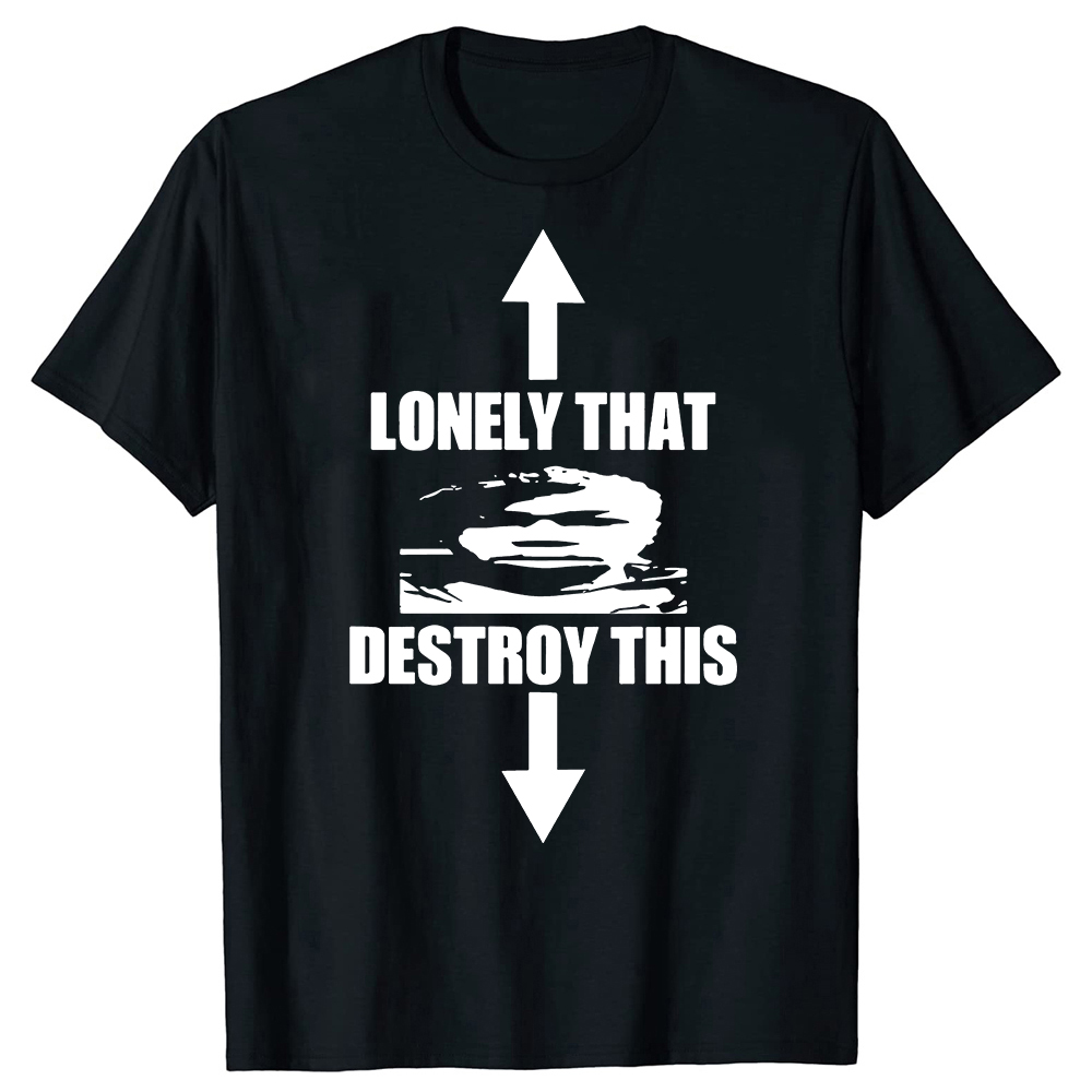 Einsam, Dass Zerstören Dieses Unisex T Shirts Mode Rundhals Männer Buchstaben Drucken T-shirts Casual Übergroßen Mann Streetwear – Detail 2
