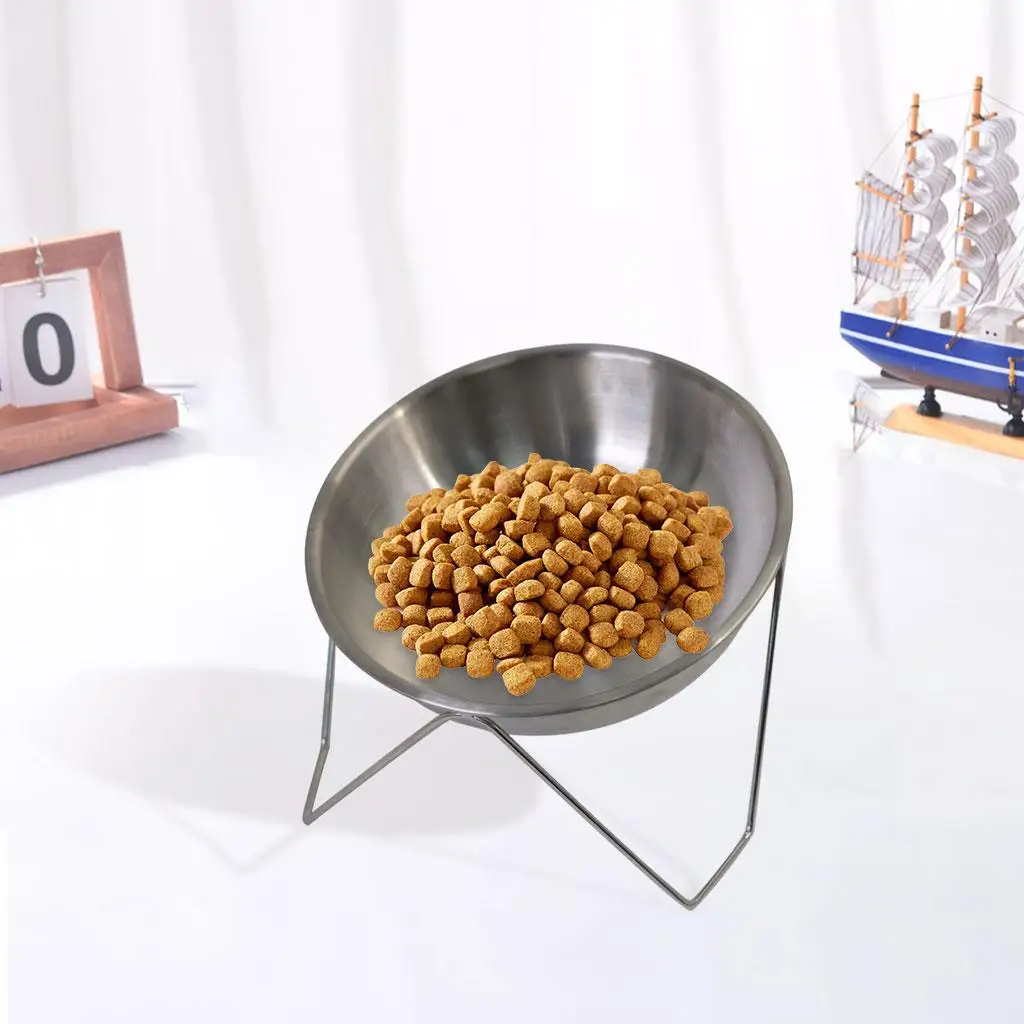  Food Feeder Feeder W/ Stand Cat Food Feeding Supplies Accessories for Travel Kittens Small Puppy Water Pet
