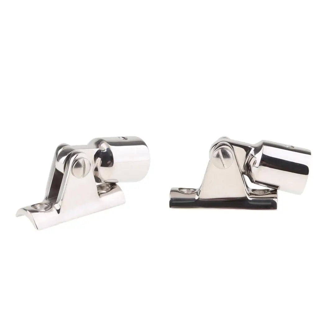 Polished Stainless  End Deck Hinge  Top Fitting Assembly 20mm