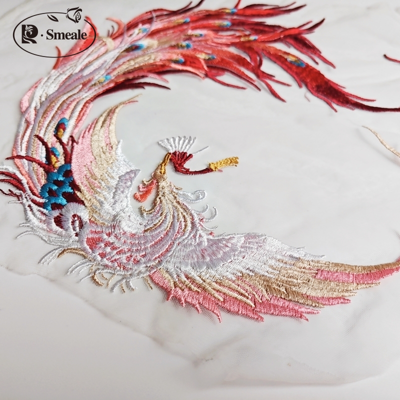 Chinesische traditionelle Phoenix Applique Spitze Patch Kleid, Kinder kleidung, dekorative Blume, neu, RS4258, 45,5*30cm – Detail 3