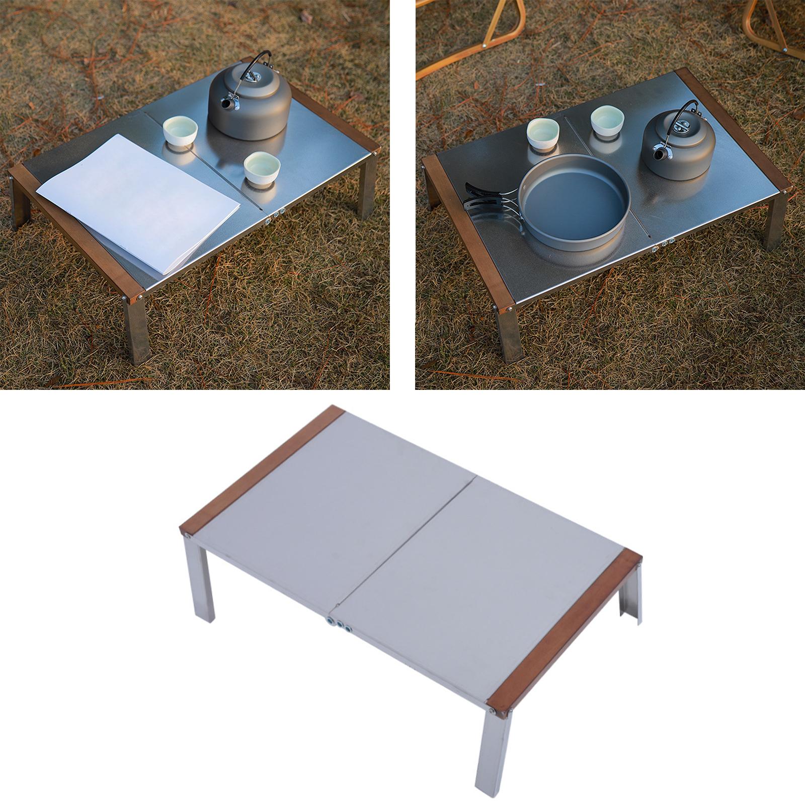 Portable Folding Camping Table Portable Foldable Table Lightweight Adjustable Desk for Travel Picnic Backyard Beach BBQ