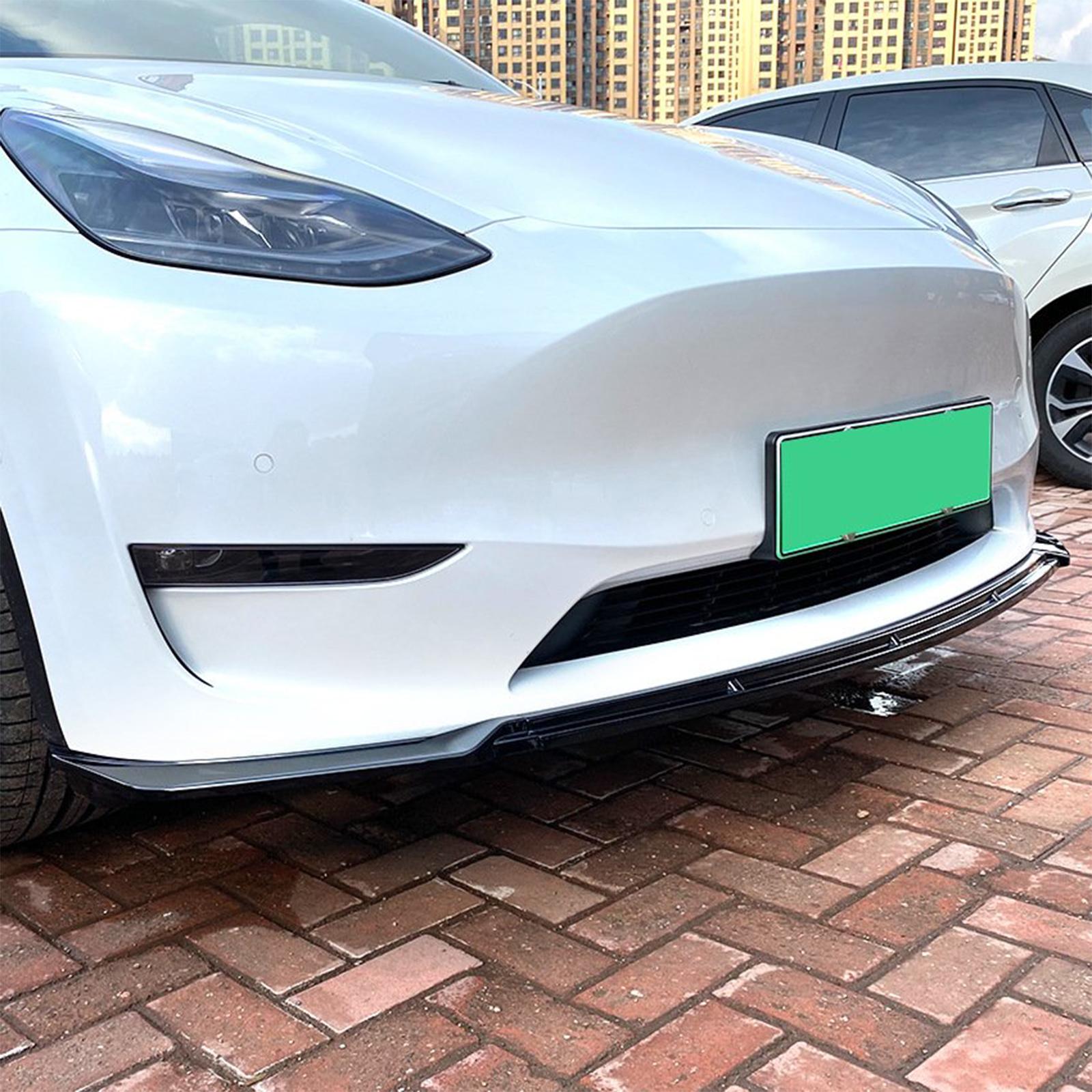 Front Bumper Splitter Lip Body Kit Black for Tesla Model Y Replacement