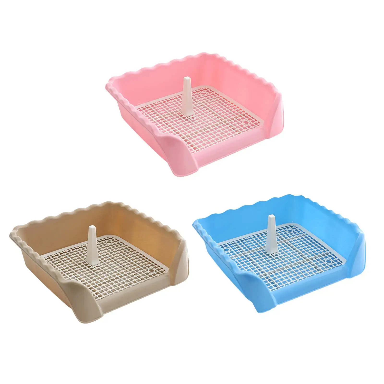 Indoor Dog Potty Tray with Protection Wall Every Side Litter box Toilet