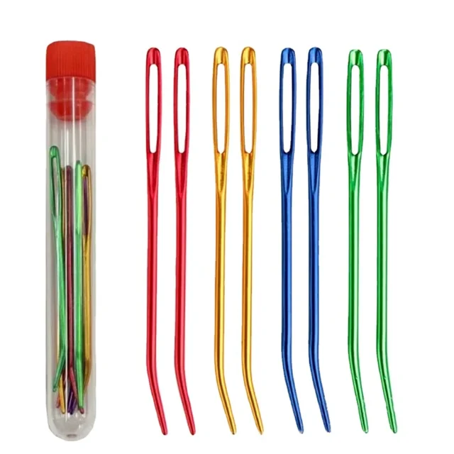 17Pcs Yarn Needle,Large Big Eye Weaving Needles Tapestry Needle Bent
