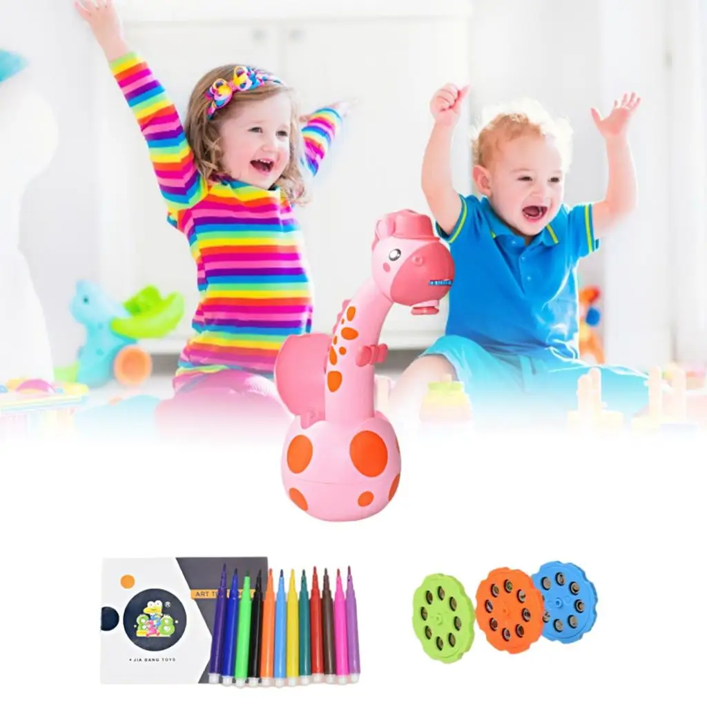 Children Trace and Draw Projector Toy Plastic Early Education Painting Tools LED Projector Painting Toy for Toddler Boys Girls
