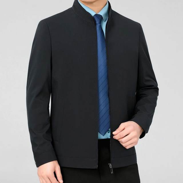 New Solid Color Business Men's Jacket Luxury Casual Loose