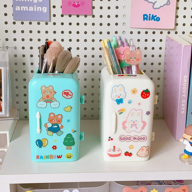 Cute Anime Pen Organizer Bag Big Mouth Frog Pen Bag Large Capacity Cosmetic  Pouch Pencil Cases Plush Zipper Creative Stationery - AliExpress