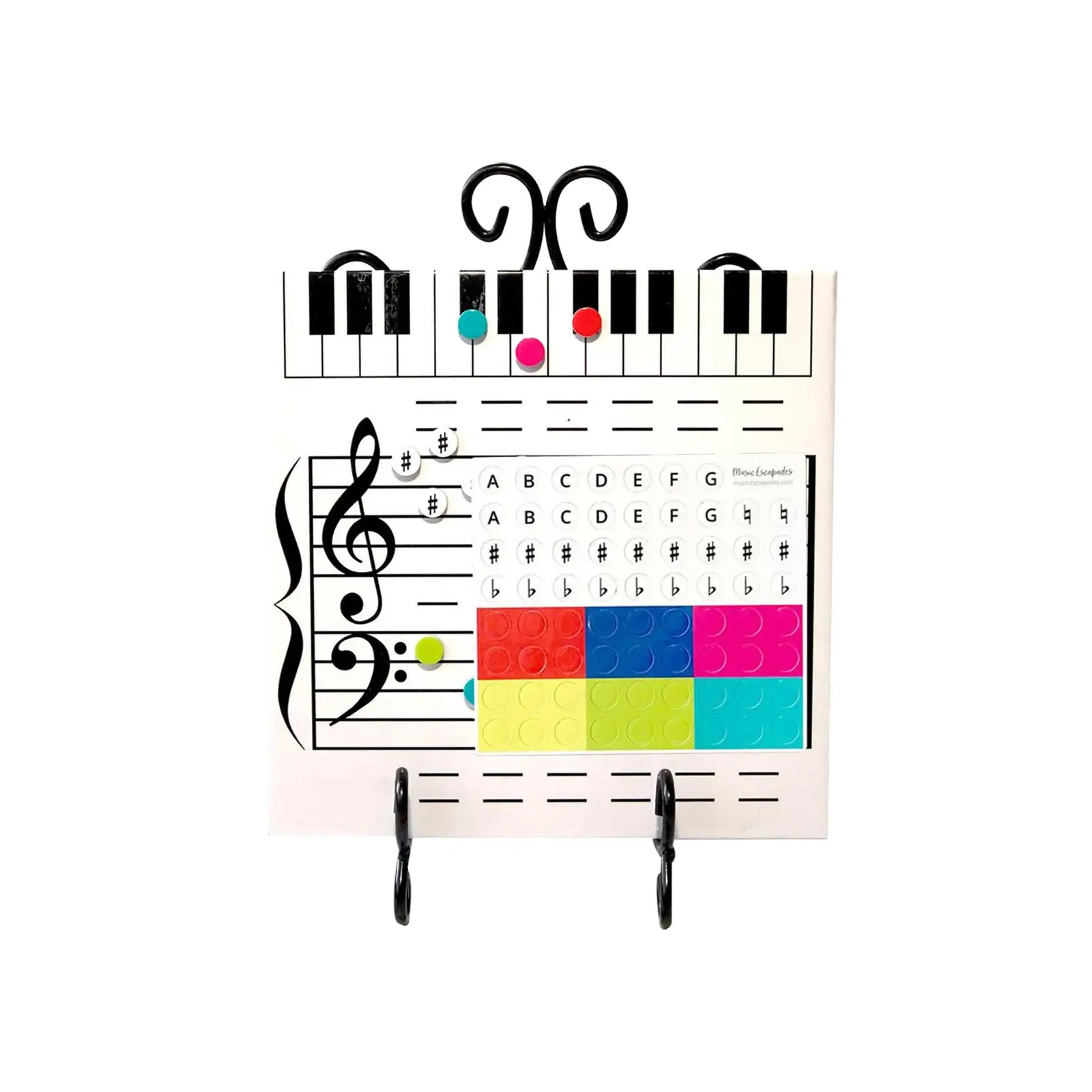 Note Reading Borad Music Teaching Boards Multipurpose Music Symbol Writing Whiteboard for Outdoor Preschool Birthday Indoor Gift