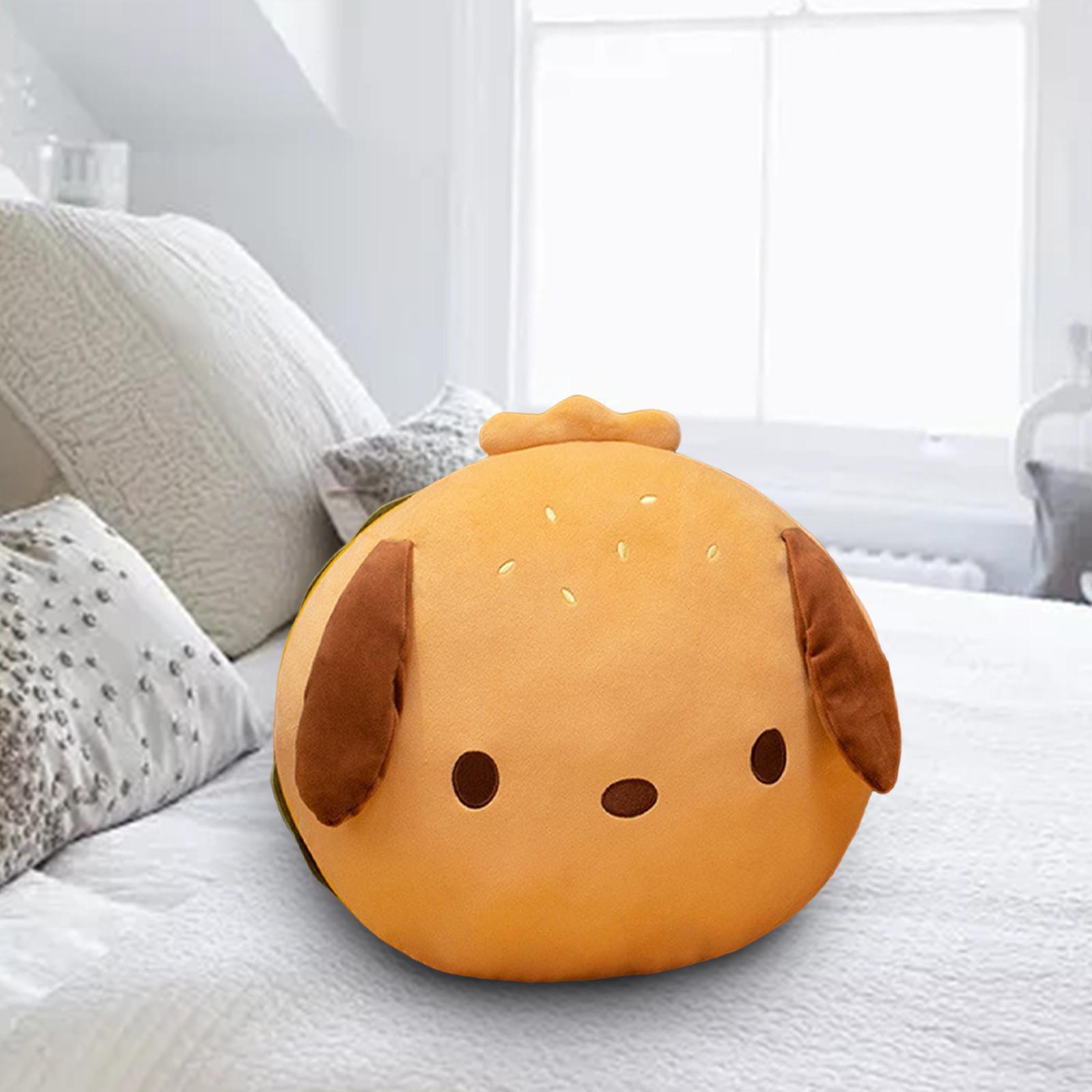 Hamburger Plush Pillow Bedroom Decoration Holiday 13inch Cartoon Dog Burger Plush Toy Hamburger Plush for Kids Office Bedroom