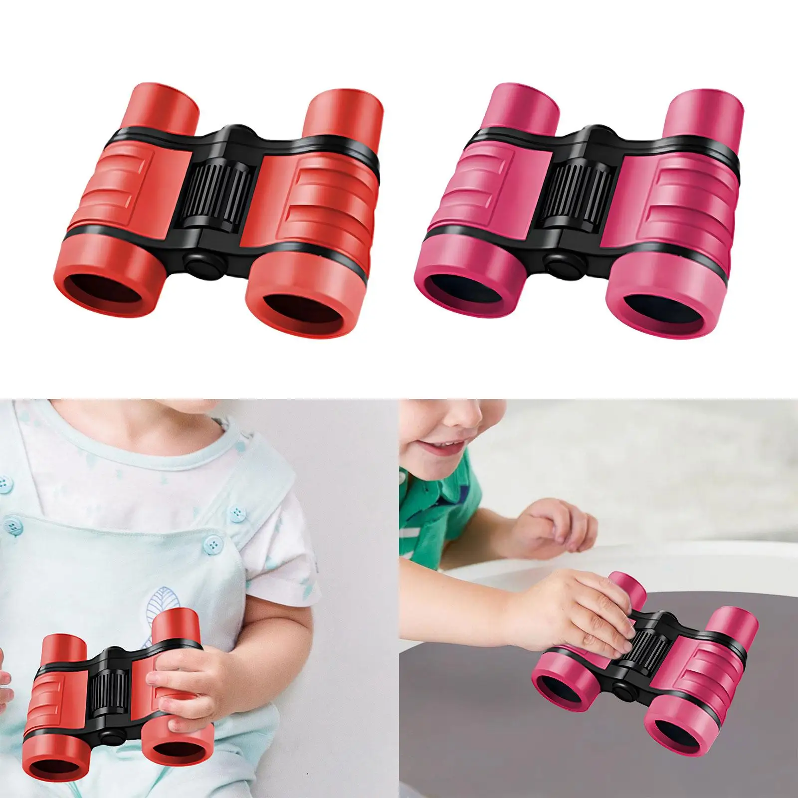 Kids Binoculars 4x30 Shockproof Jungle Binoculars Toy with Neck Lanyard for Detective Bird Watching Hiking Holiday Gifts