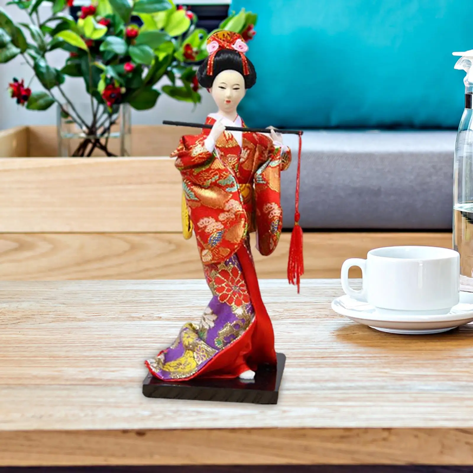 Japanese Kimono Geisha Doll Oriental Ancient Kabuki Humanoid Girl Statue Asian Geisha Collectible Figurine Decoration Gifts