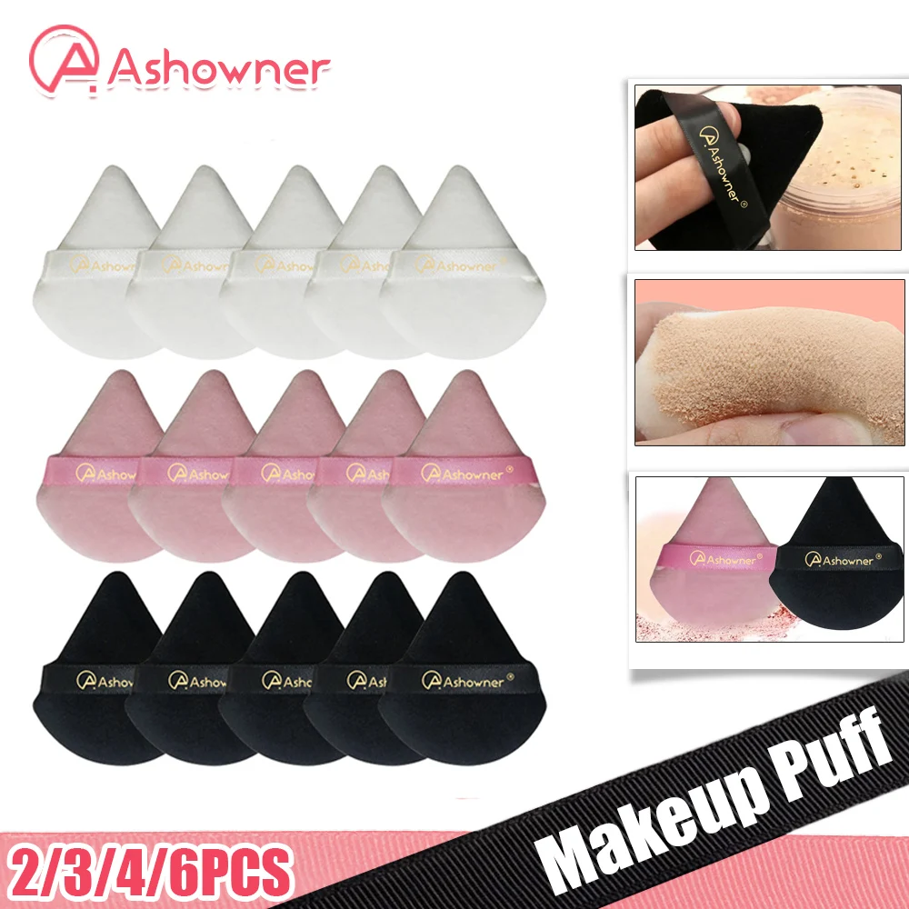 Best of 2 / 3 / 4 / 6Pcs Triangle Powder Puff Velvet Makeup Sponge Face Soft Powder Puff Eyes Contouring Shadow Blender Washable Cosmetic Tool Reviews & Tips