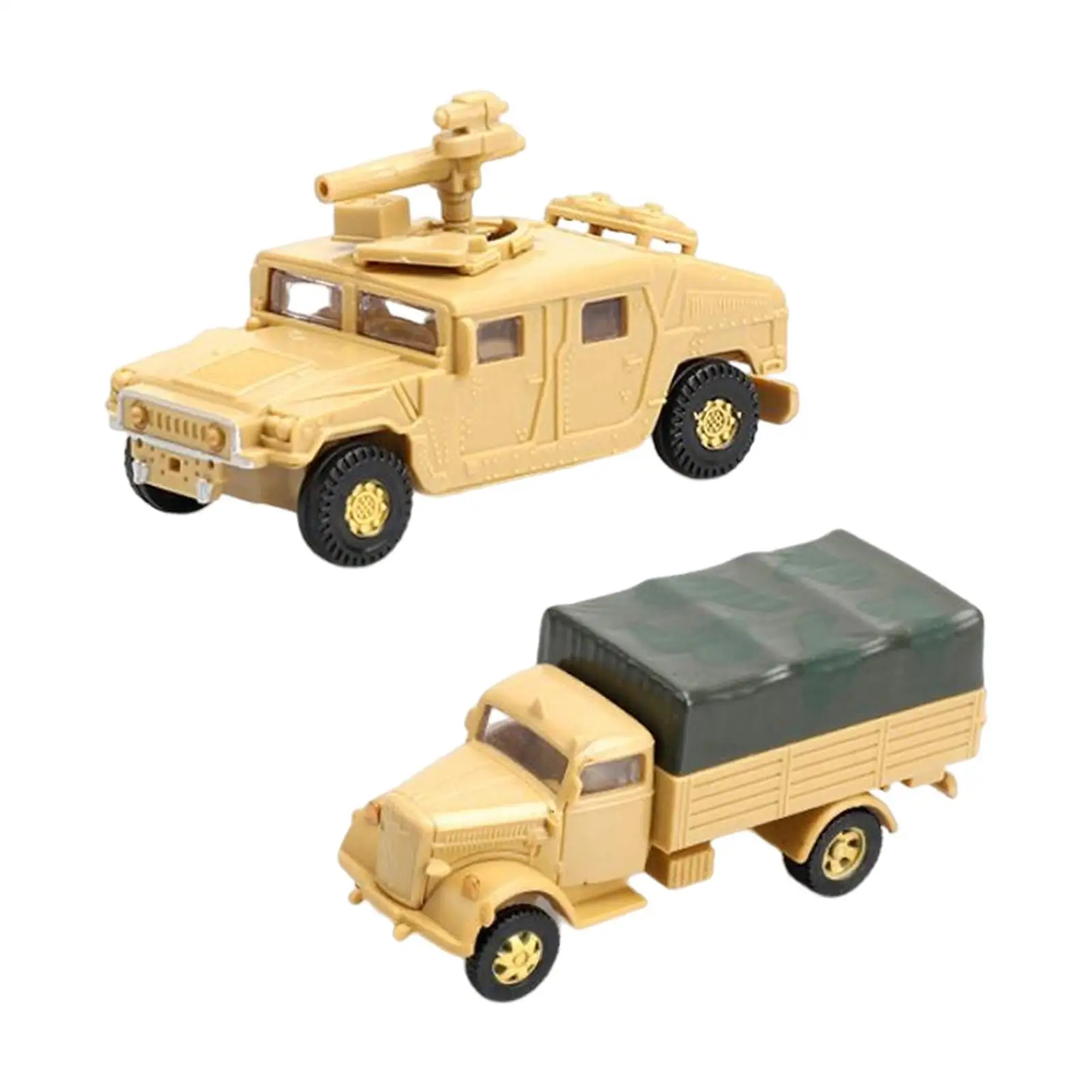 2Pcs Assembly Model Toy Car Transport Carrier Truck Playset Decorative Vehicle