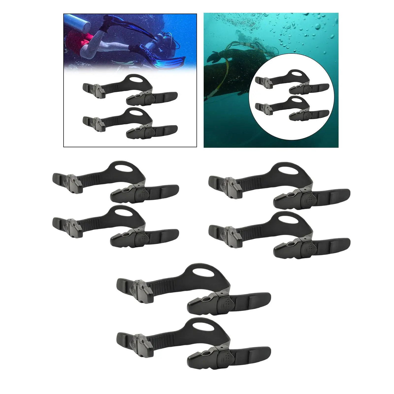 1Pair Diving Quick Release Fin Straps Adjustable ,Diving Accessory  for Scuba