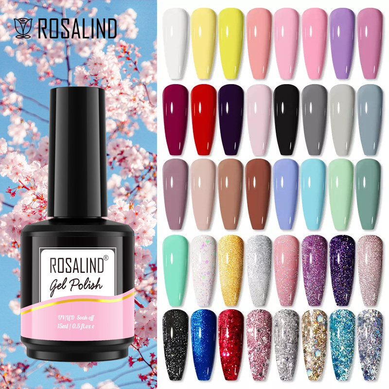 Best of ROSALIND Gel Nail Polish 40 Colors Semi Permanent Manicure Nail Art Gel Varnishes Hybrid Base Top Coat For Gel Polish Reviews & Tips