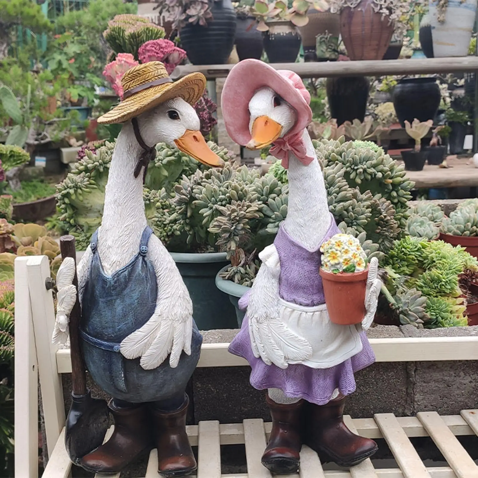 Resin Duck Animals Statues Model Crafts for Pond Outdoor