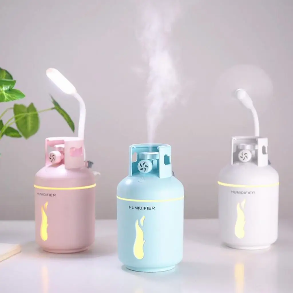 Gas Tank Shape Humidifier Aroma Diffuser 7 Color change for Home   Quiet