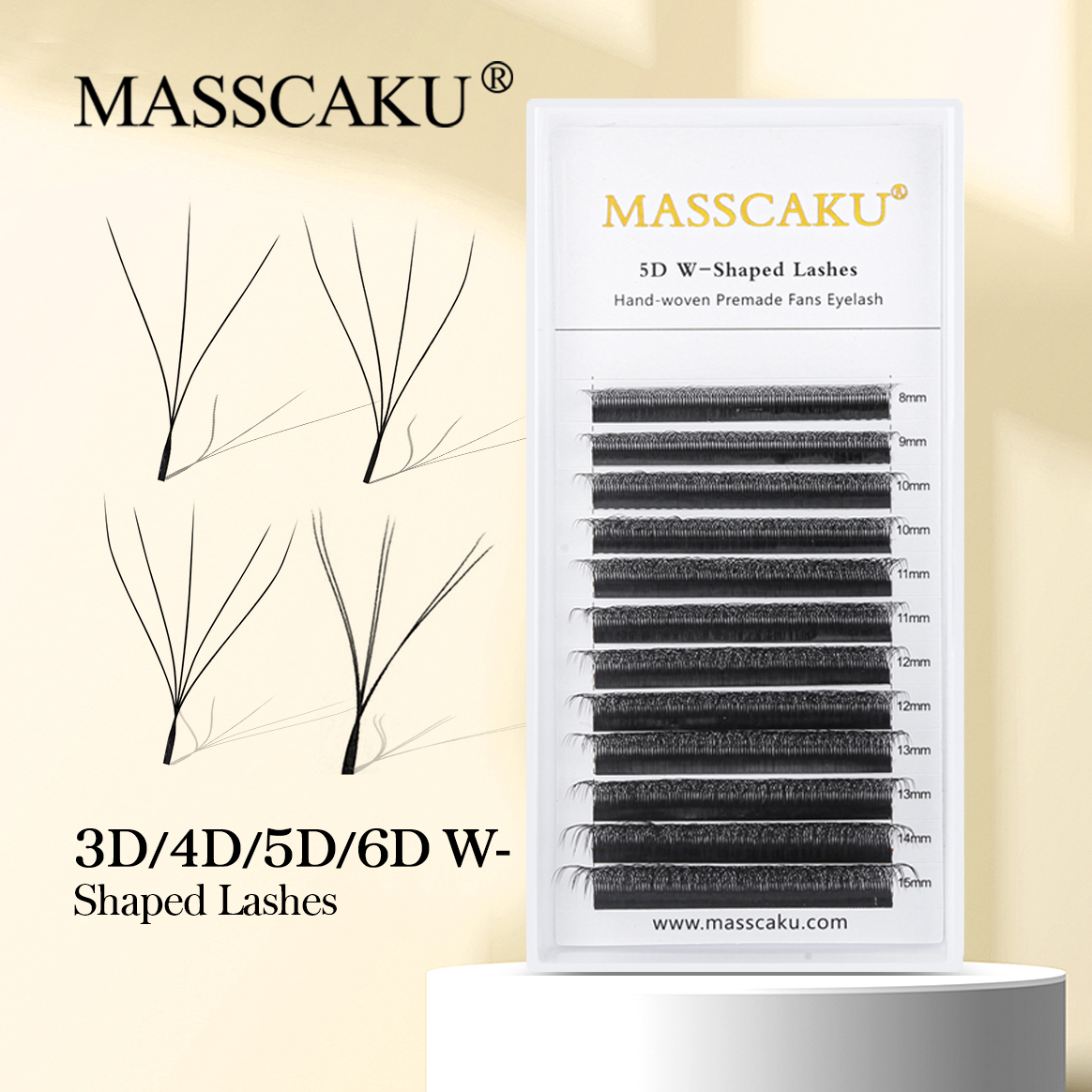 Best of MASSCAKU W Lashes 3D 4D 5D 6D Premade Volume Fans Eyelash Extension Soft Natural Professional Eyelashes Eyelashes Reviews & Tips