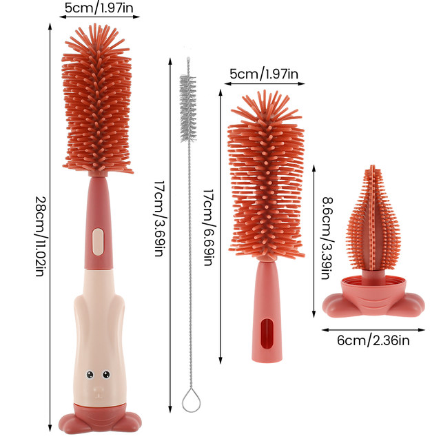 Brosse à Paille En Silicone Extra Longue - Nettoyage Facile Des Pailles Réutilisables