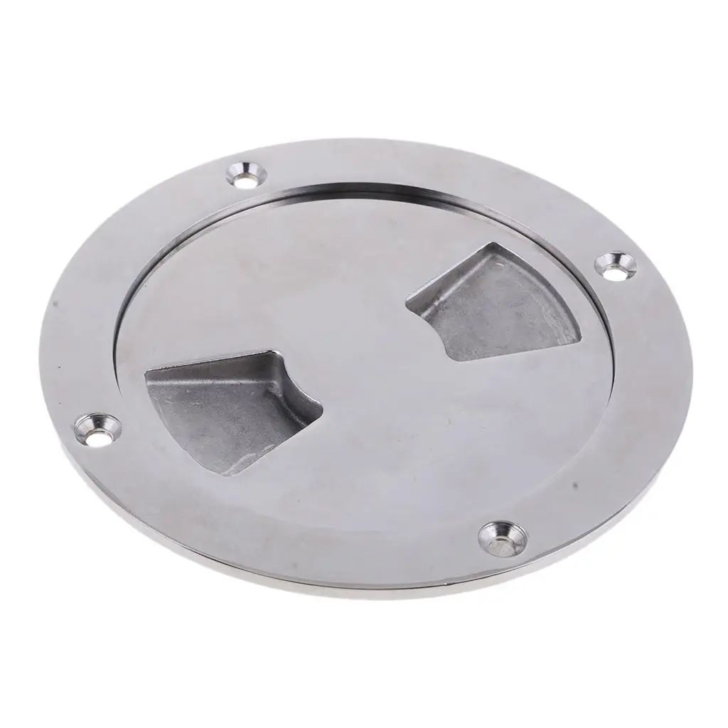 4`` Stainless Steel 304 Boat Deck Plate Marine Inspection Hatch Detachable Cover Hand Tighten