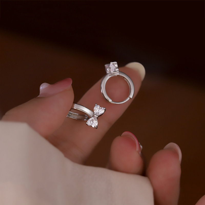 REETI Ohrringe aus 925er-Sterlingsilber mit Schleife, Temperament, schlicht, eingelegt, für Damen, Hochzeit, Schmuckzubehör – Detail 4