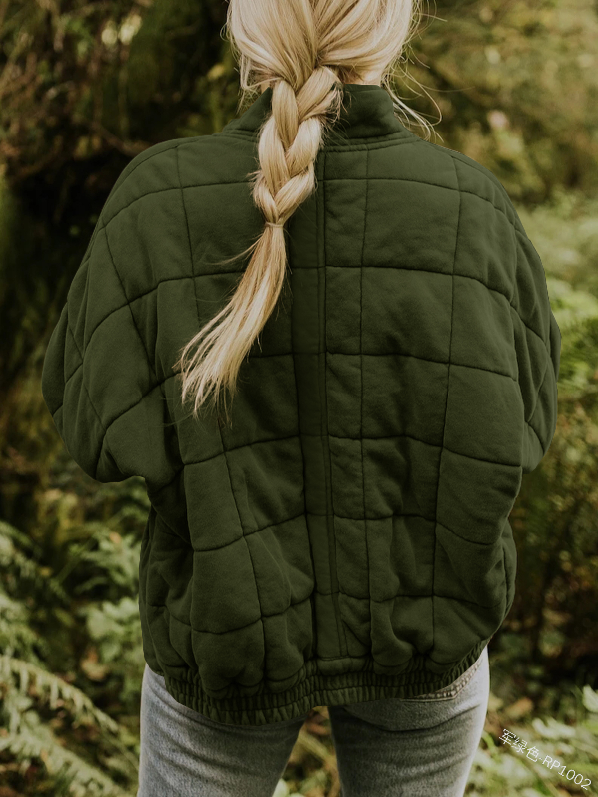 Mulheres Outono Inverno Quente Acolchoado Jaquetas Cor Sólida Manga Longa Gola Zip up Solto Leve Cabolsa Casual Outwear 9 Online shopping