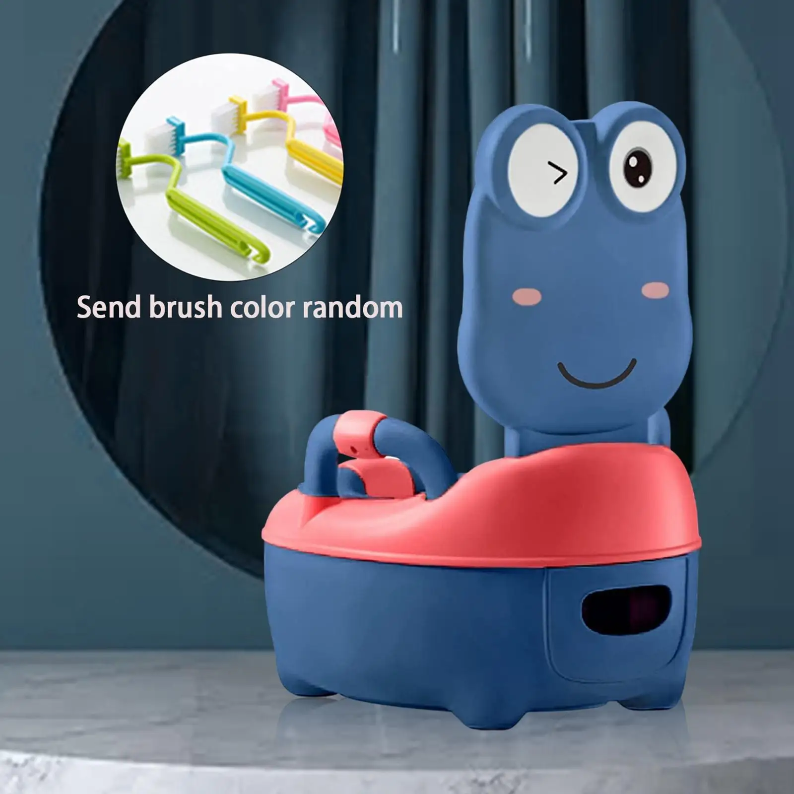 baby Toilet Seat potty Chair, Toilet Training Seat Pot Removable Container with Random brush for Babies