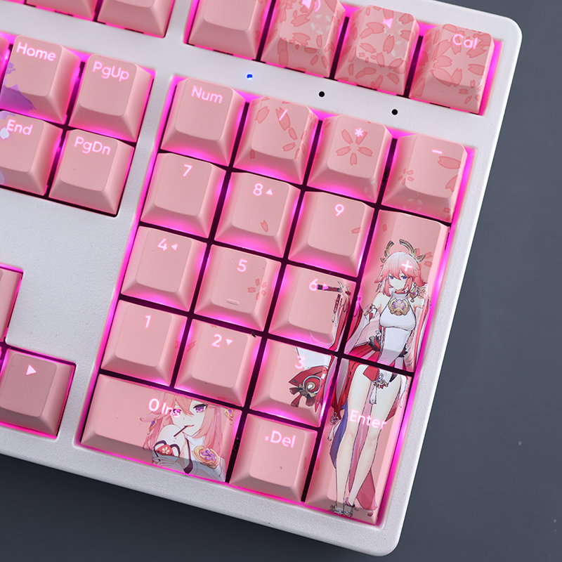 pbt keycaps anime jogos beleza menina chave