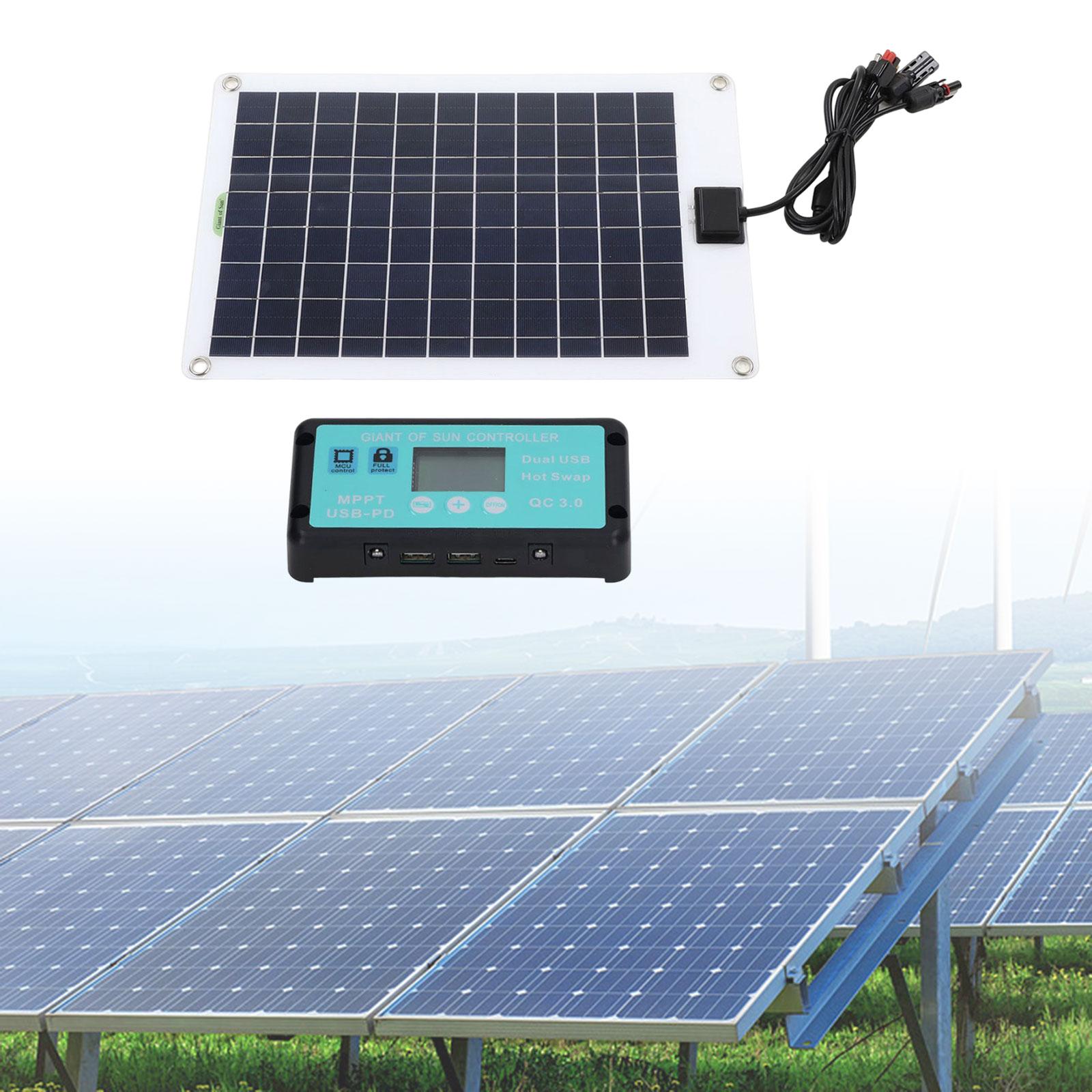 Solar Panel with Dual USB Mppt Controller XT60 Front Outlet for Yacht Power Stations