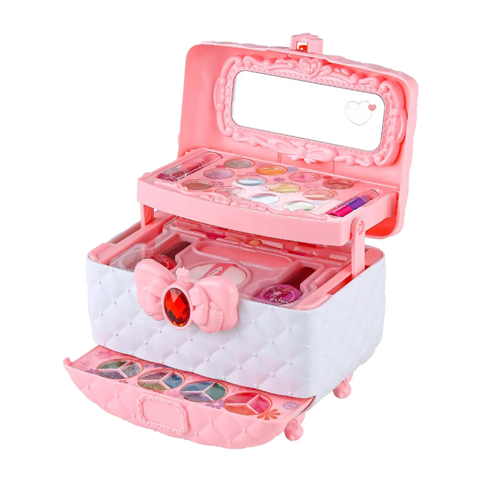 Washable Makeup Set Toy with Mirror Kids Makeup Set for Toddlers Girls Gifts