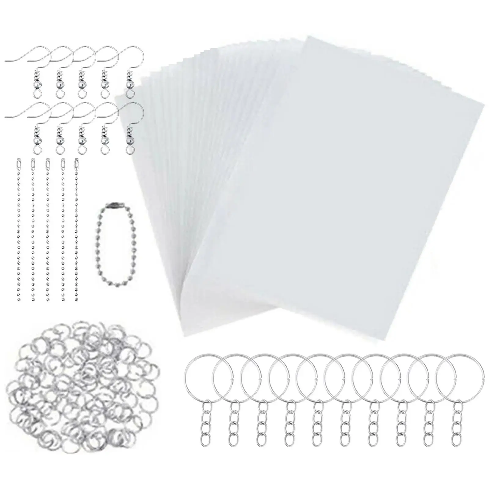 Heat Shrink Plastic Sheets Set Pack Paper Heat Shrink Sheets for Craft Embellishment Scrapbook Card Making