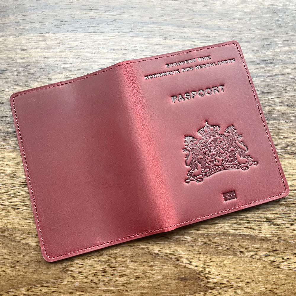 Leder Nederlands Passport Cover Men Leather Travel Passport holder nederland Business Travel Paspoort Hoesje – Detail 2