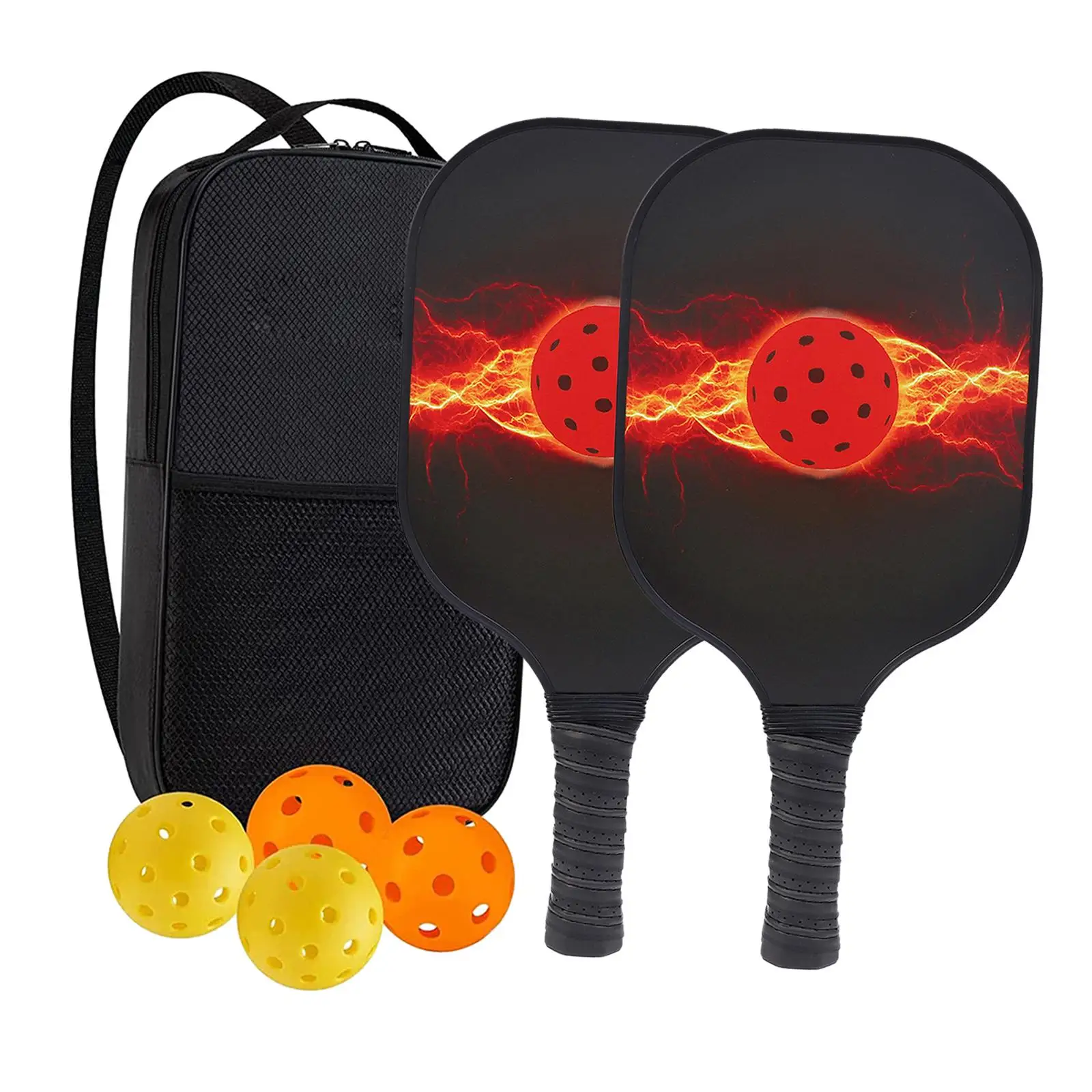 Pickleball Rackets Pickleball Practice Paddles Equipment Adults Professional Indoor Birthday Gift with Carrying Bag 4 Balls