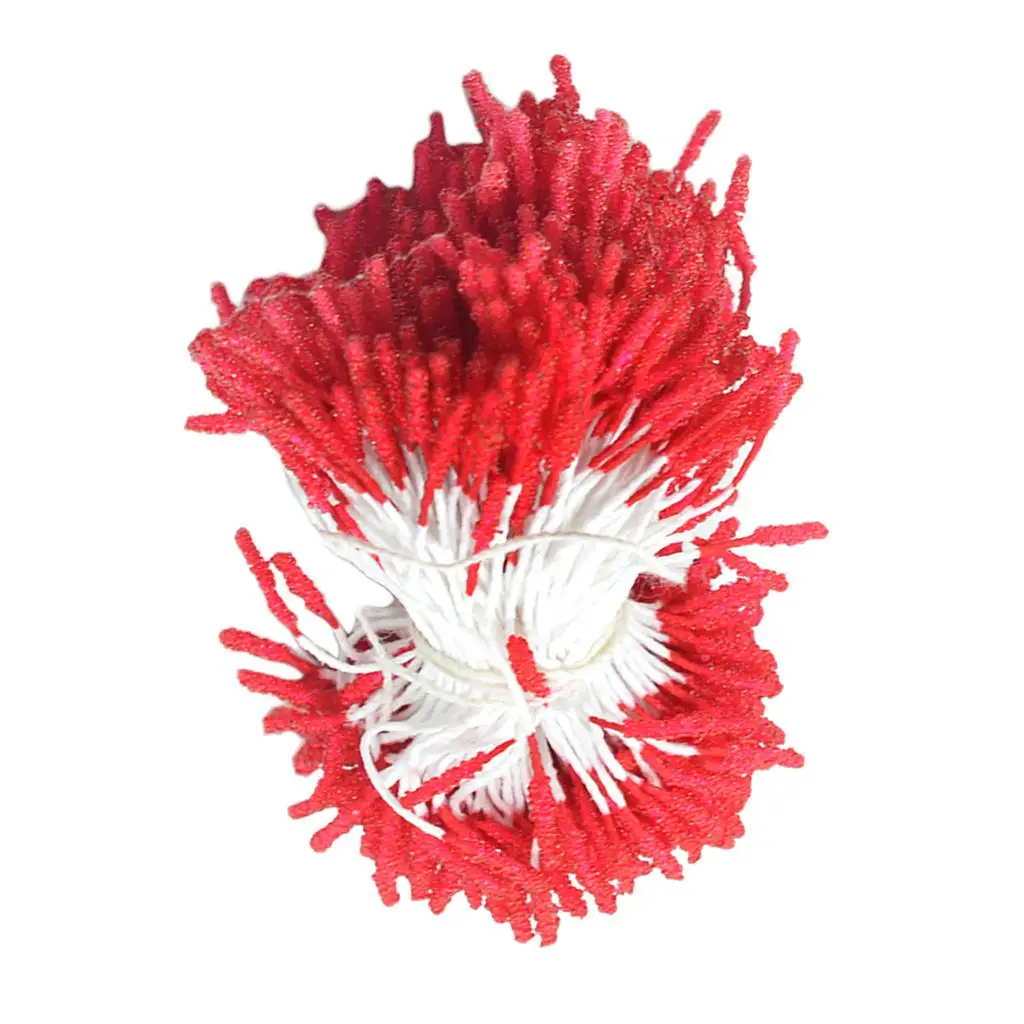 300 pcs multicolor flowers artificial flowers DIY stamens with two