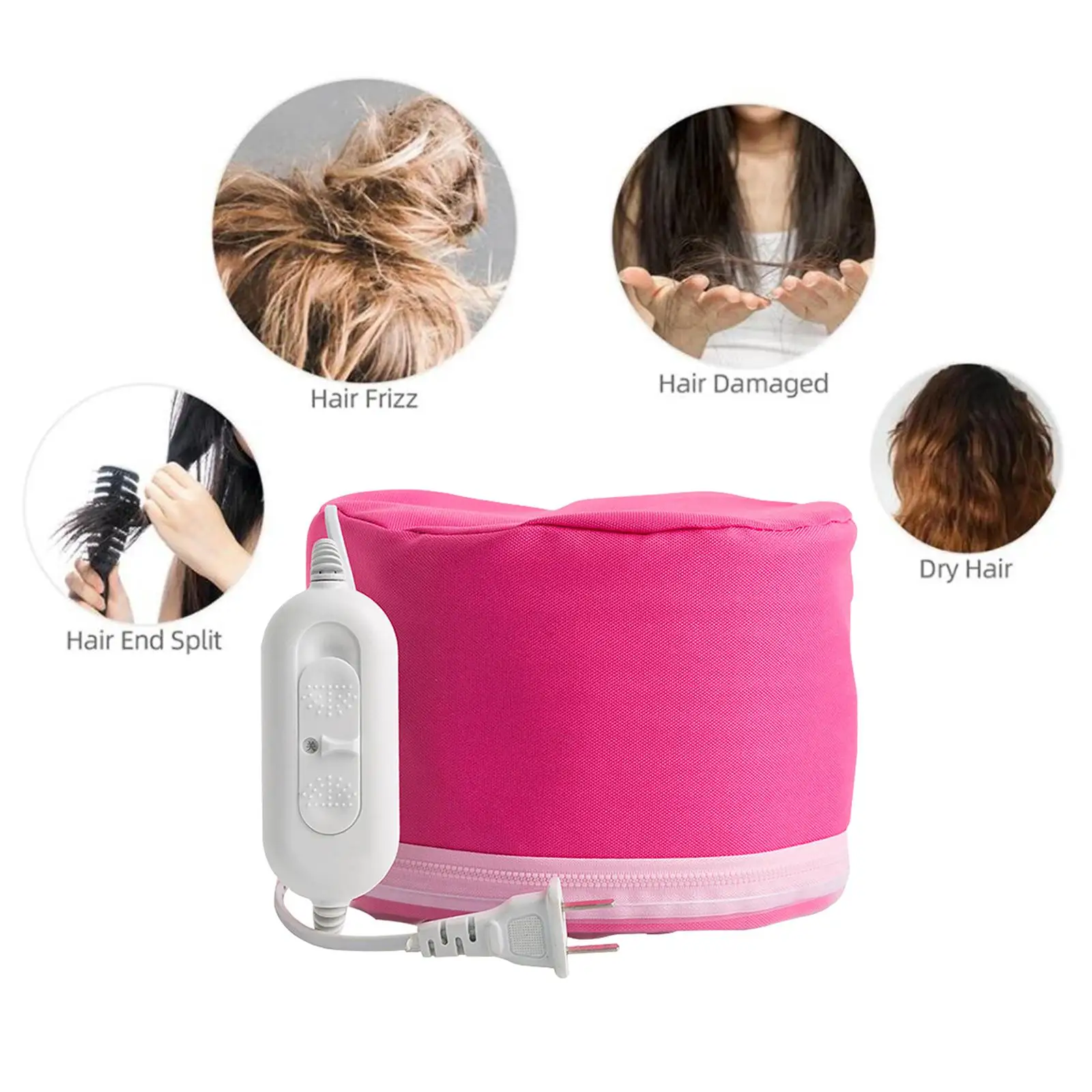 Hair Heating Caps Steamer 3-Mode Adjustable Hair Steamer Heating Hat for Deep Conditioning Home Salon Nursing Drying Teen Adults