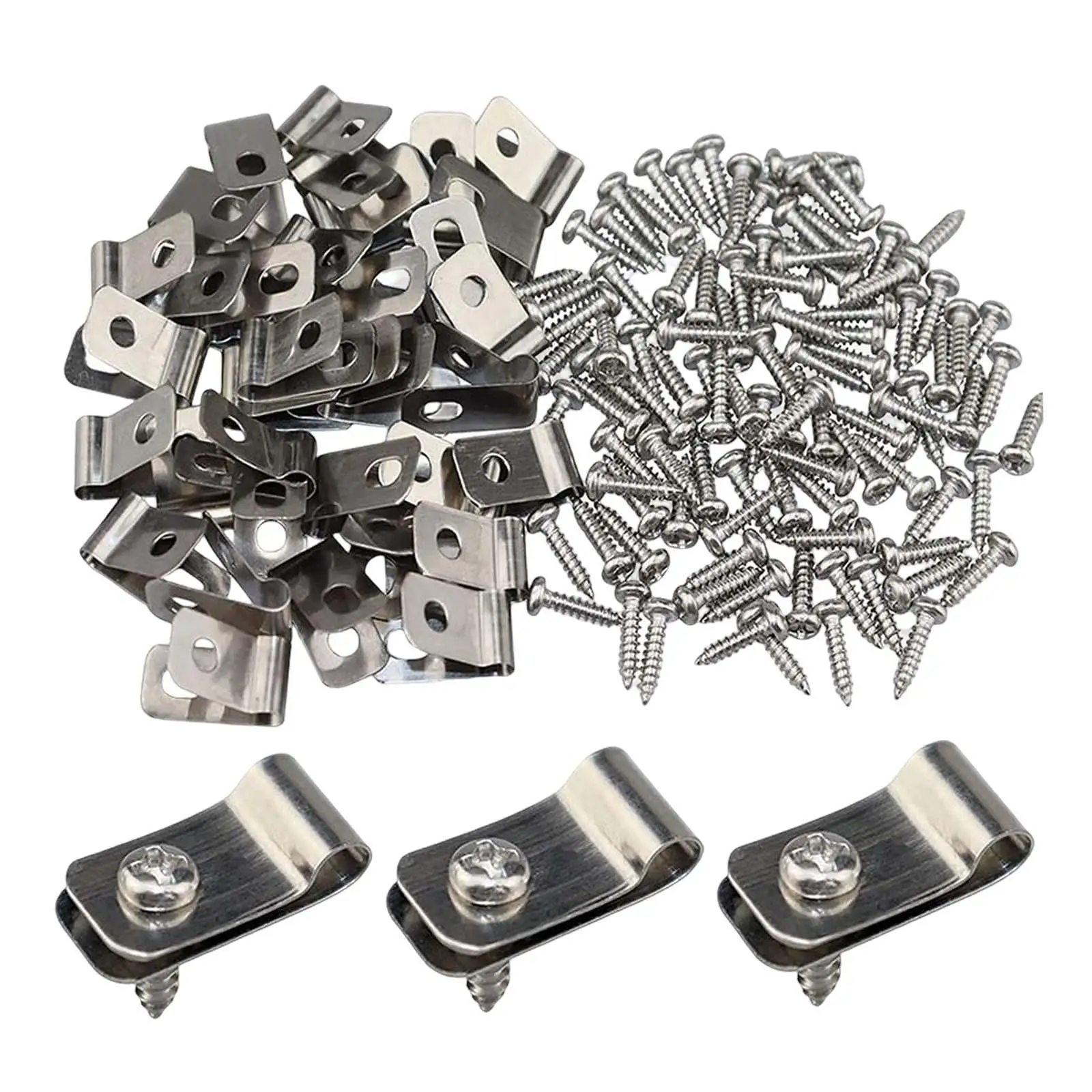 Fence Wire Clamps Protect Your Farm W/ 100Pcs Screws Bundler for Metal Fence