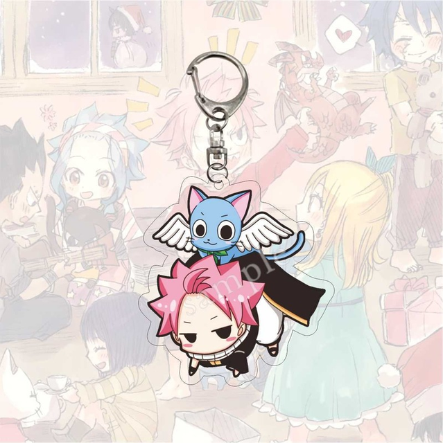 Anime quente fairy tail bonito versão personagens etherious natsu dragneel  desenhos animados imprimir acrílico suporte modelo