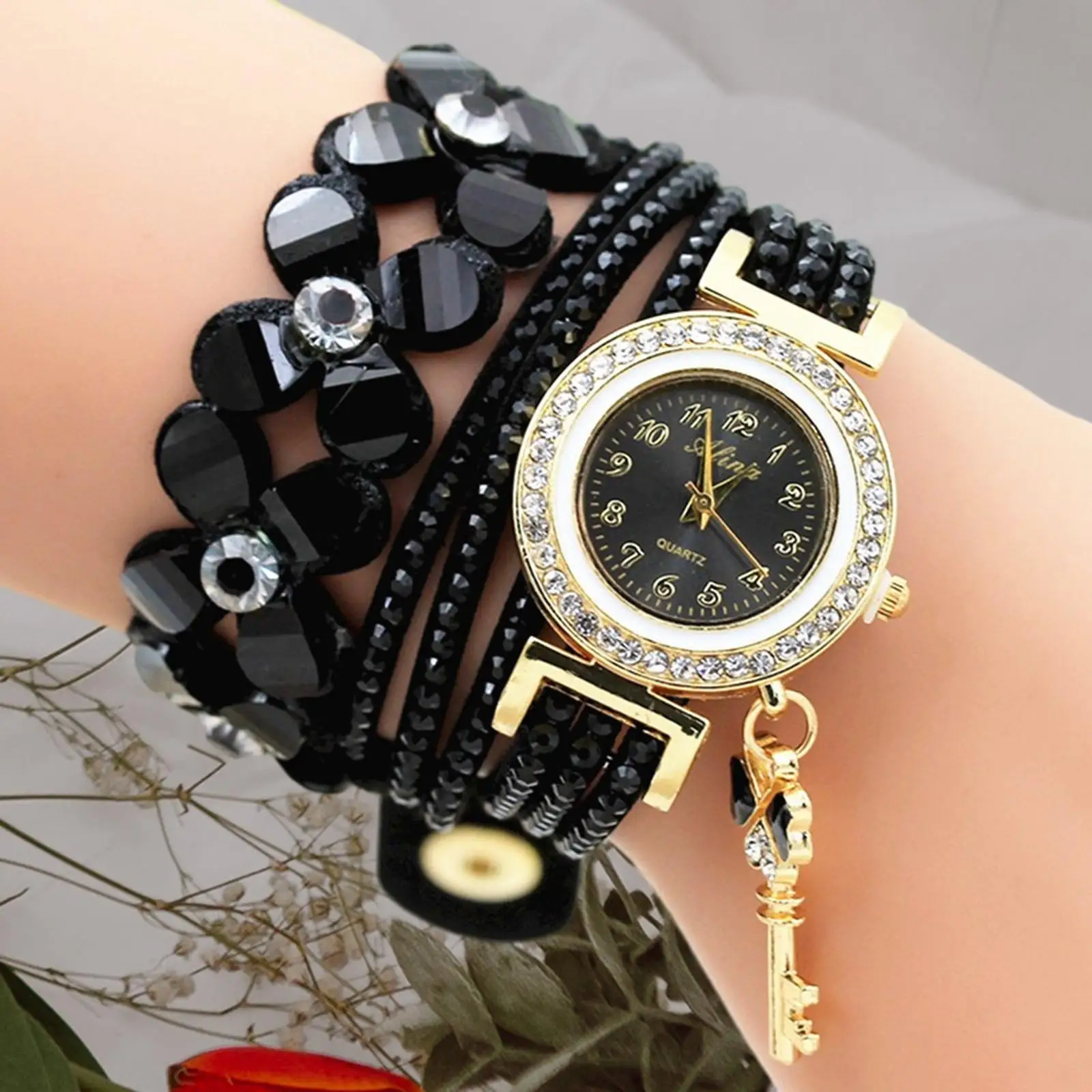 Bracelet Watch Durable Girls Women Versatile Casual Time Display Wristwatch for Hiking Travel Outdoor Activities Fishing Camping
