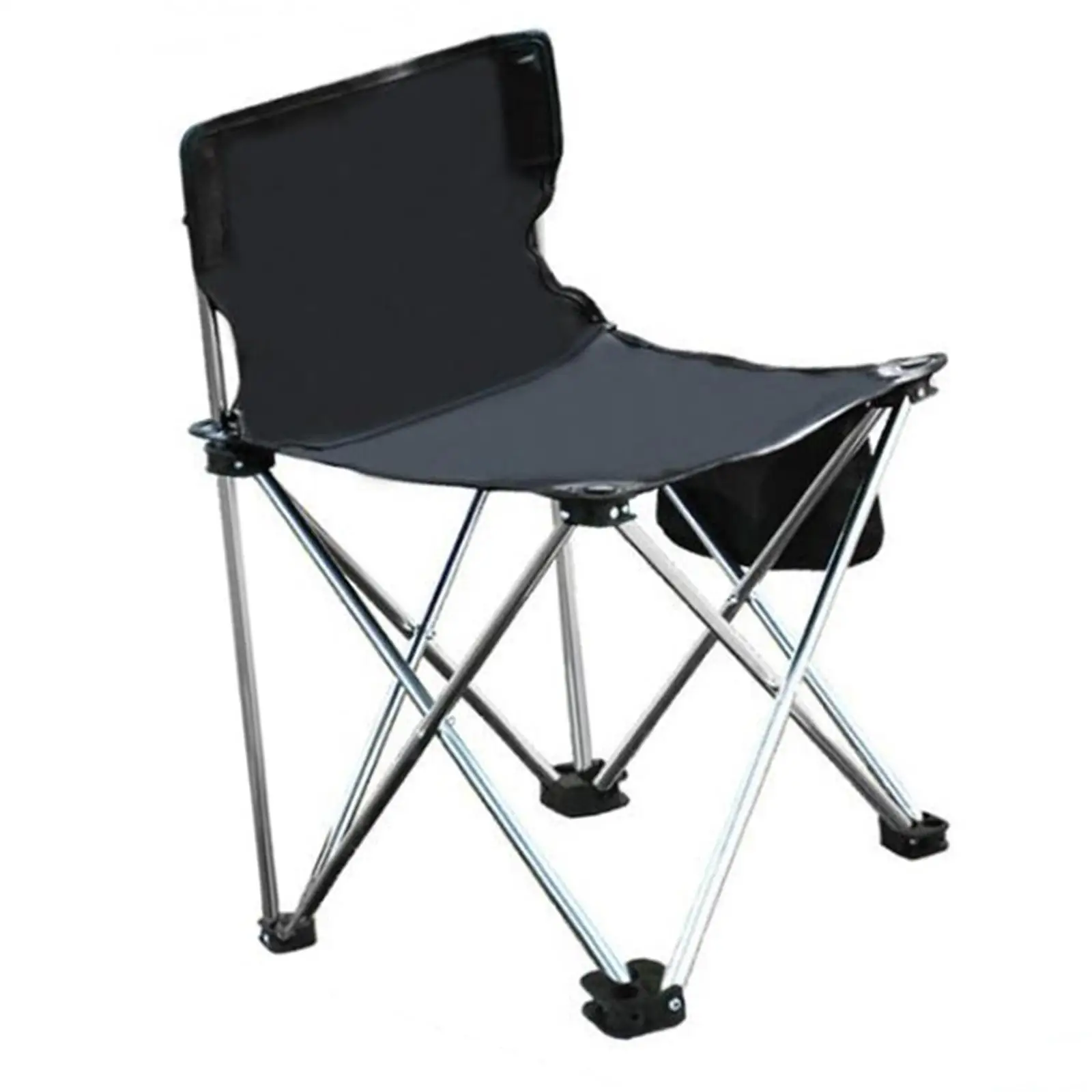 Portable Camping Chair with Side Pocket and Carrying Bag Included, Collapsible Chair for Camping, Beach, and Sports