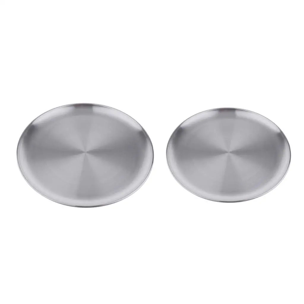 Heavy duty stainless steel plates for dinner plates, outdoor camping, BBQ